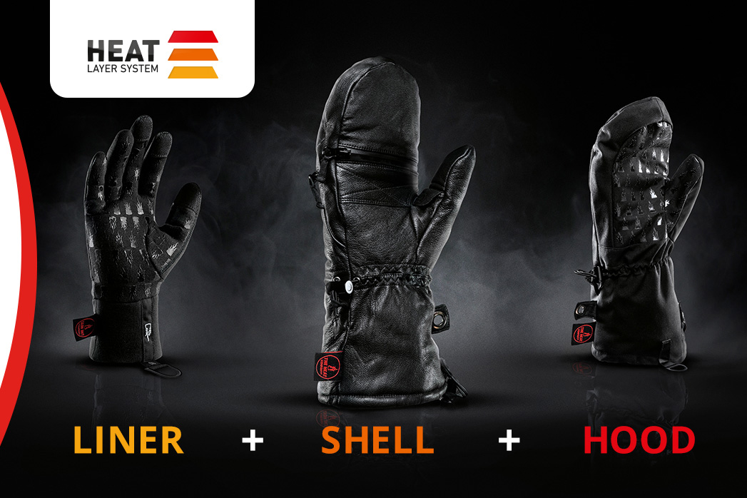 Three gloves in combination in the HEAT Layer System