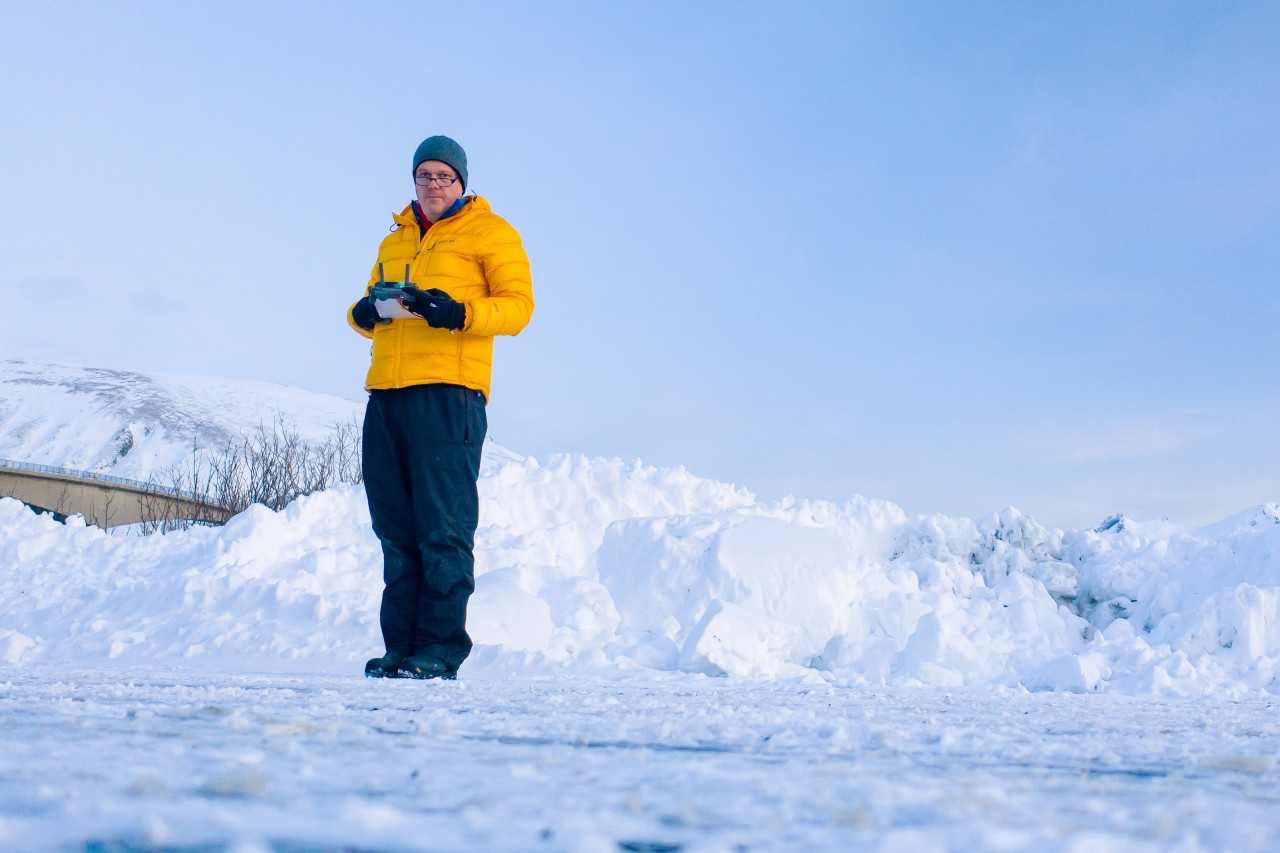 Winter Portrait des Fotografen Jens Klettenheimer im Schnee