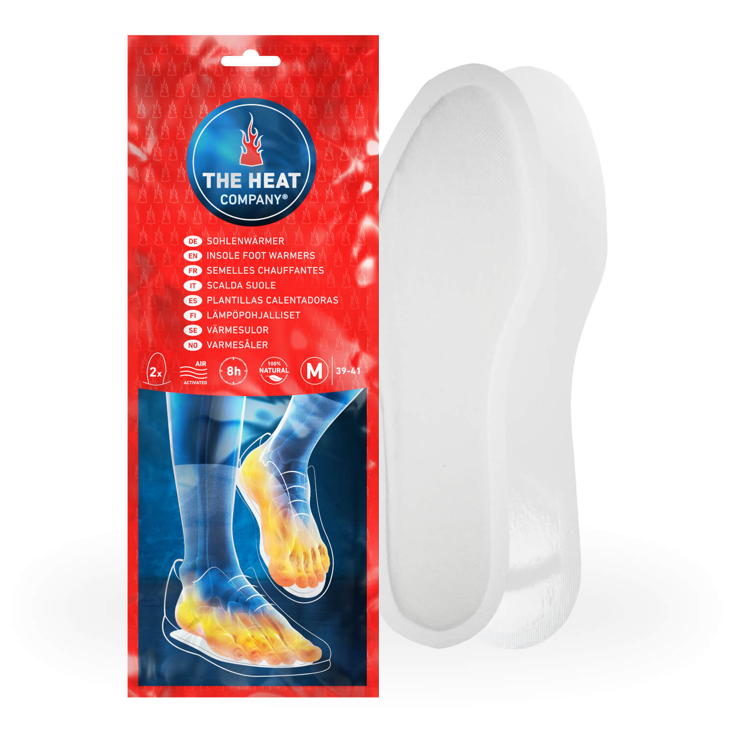 TerraTherm Chauffe Pieds Collants, 8 Heures de Chaleur