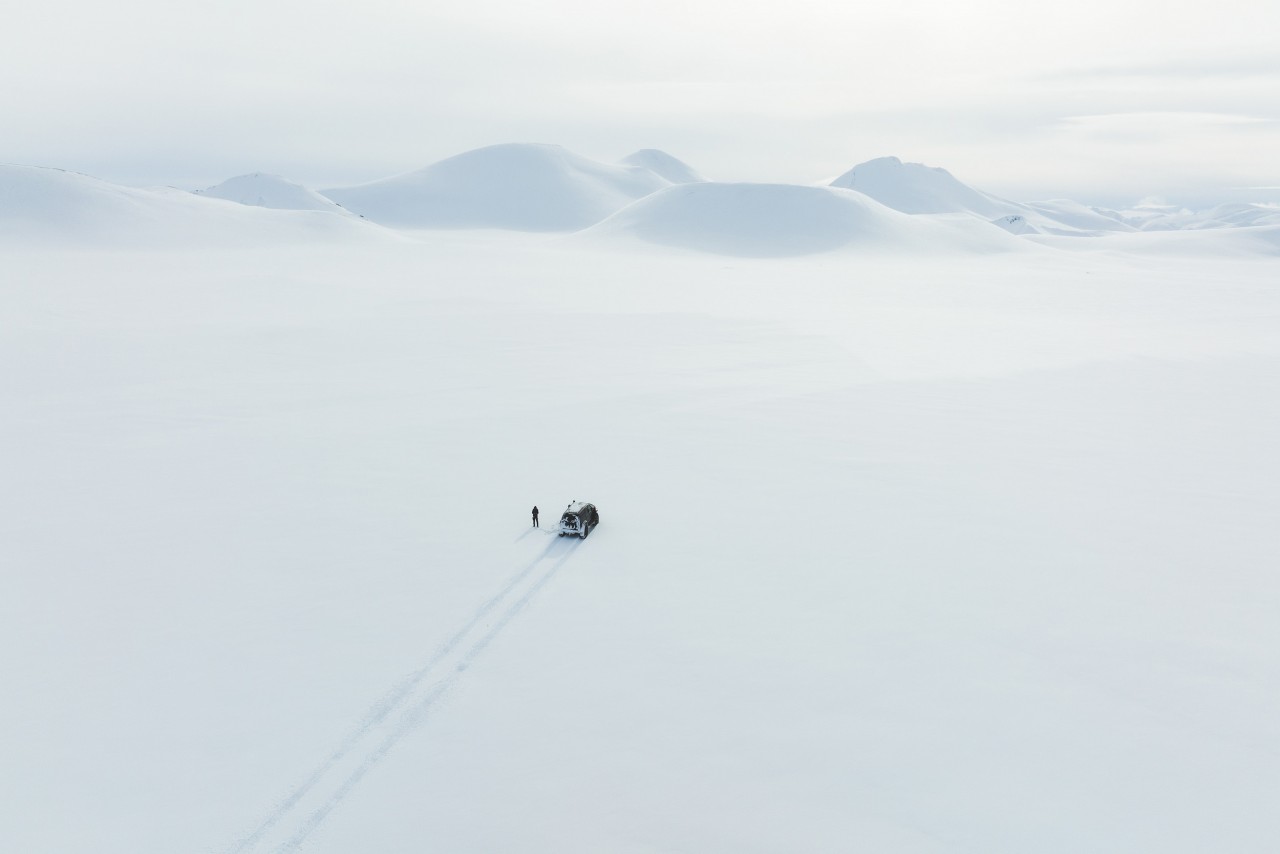 bird's eye view of the Icelandic highlands