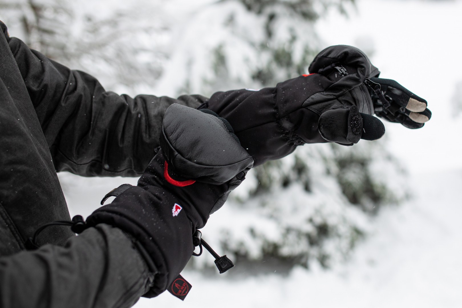 A HEAT 3 SMART PRO glove is flipped back