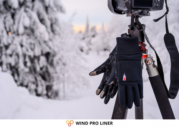 Warm Photography Gloves for Winter: WIND PRO LINER from THE HEAT COMPANY